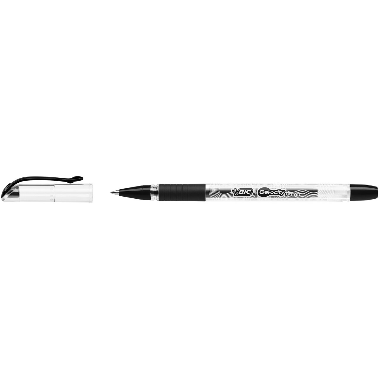 BIC Gelocity Smooth Gel Pens, Fine Point (0.5mm), Black, For a